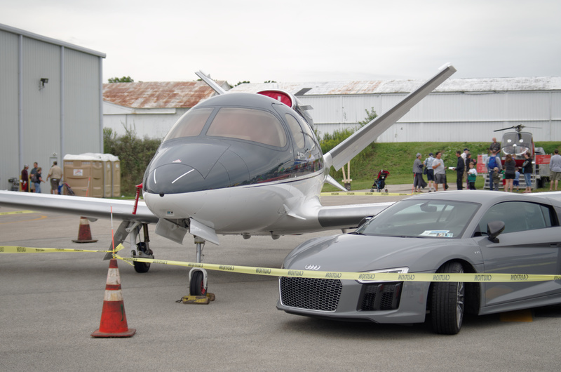 I understand why they parked the R8 next to the Vision, but I think it makes the scene look garish.